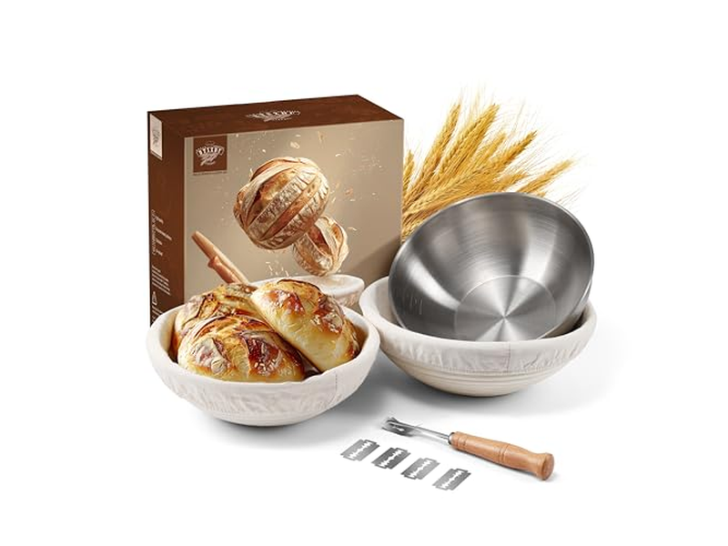 Gärkorb Brot Proofing Korb Rund Rattan Sauerteig Starter Kit