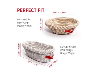 Kunststoff-Gärkörbe Brot Ohne Kneten Gärkorb Groß Silikon DIY Liner Braun