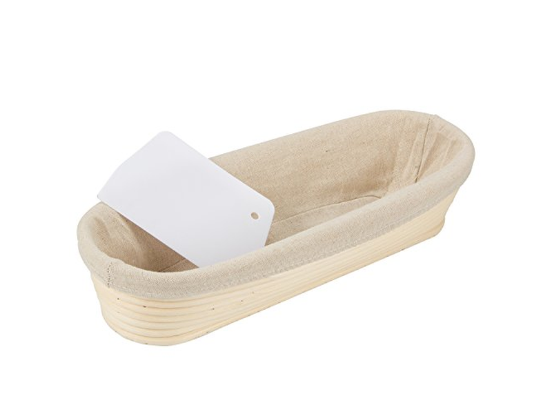 Vorbereitung des Gärkorbs für die Erste Nutzung Gären Sauerteig ohne Brotbackkorb