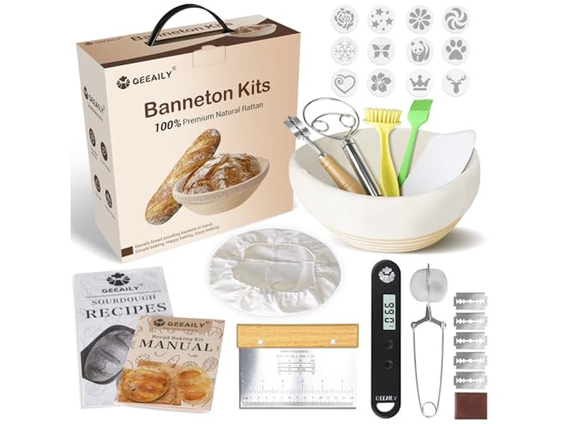 Silikon-Gärkorb Rosa Sauerteig-Liner Ovale Sets DIY Natürliches Rattan