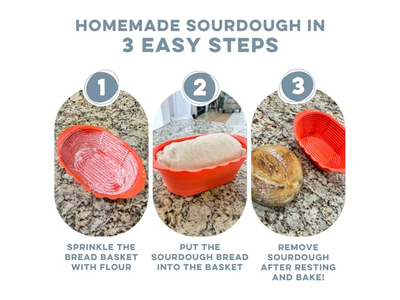 Silikon Brotbackkorb Sauerteig Geschenkkörbe mit Artikeln Muffin und Keks