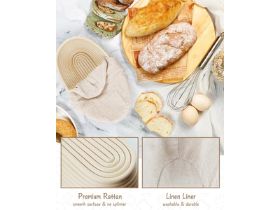 Silikon Brot Vor-Gärkorb Gärset aus großen Körben Rund Benetton