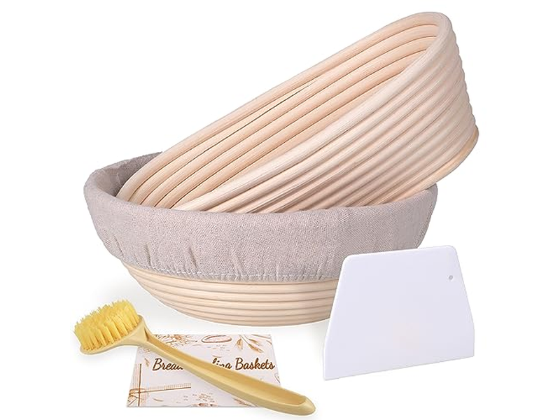 1Kg 9 Zoll Oval Gärkorb Maßgeschneiderte Große Größe Brot Backset Rechteckiges Rattan