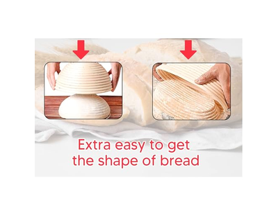 9 Zoll Runde Brot Gärkorb Proofing Set von 2
