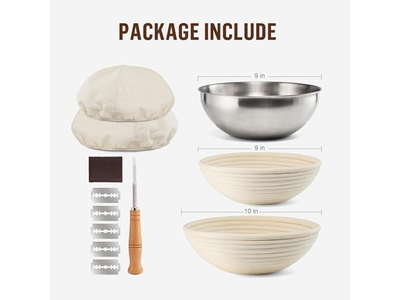 Gärkorb Brot Proofing Korb Rund Rattan Sauerteig Starter Kit