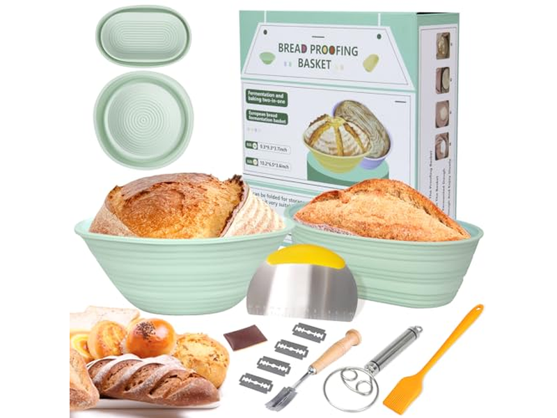 Heimgebrauch Gärkorb Doppelt Gesundheitssicheres Rattan Brotkorb