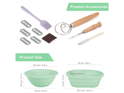 Indonesischer Rattan Brot Gärkorb 9 Zoll Rund Set Großhandel