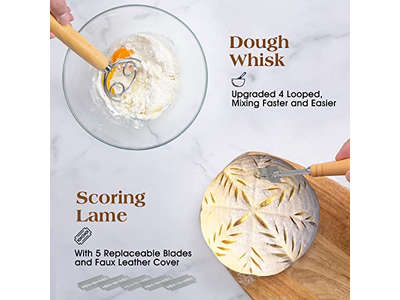 Professionelles Ovales Gärkorb-Einlagenset mit Premium-Rattanrahmen