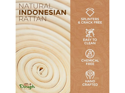 Ovaler Rattan-Brot-Gärkorb Gärung 9 Zoll Rund