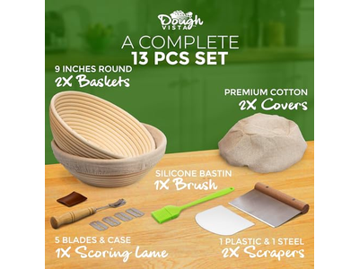 Ovaler Rattan-Brot-Gärkorb Gärung 9 Zoll Rund