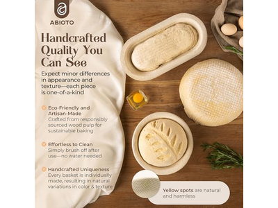 Professionelle Ovale Gärkorbform mit Fichtenholz & Rattan