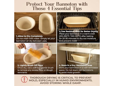 Professionelle Ovale Gärkorbform mit Fichtenholz & Rattan