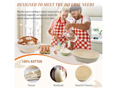 Kunststoffkörbe zum Gären des Teigs Ovaler Gewebter Brotkorb