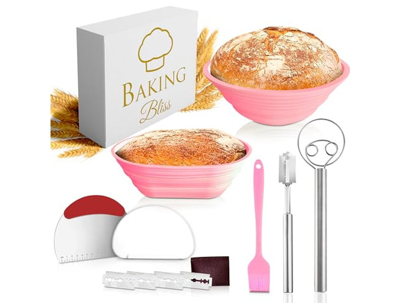 Vorbereitung eines Gärkorbs Bäckerei-Bits Sauerteig Kein Professionelles Perfektes Brot