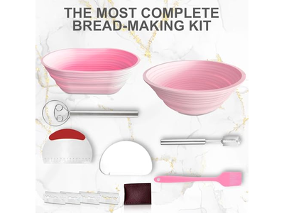 Vorbereitung eines Gärkorbs Bäckerei-Bits Sauerteig Kein Professionelles Perfektes Brot