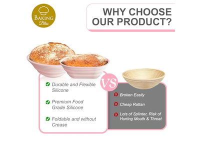 Vorbereitung eines Gärkorbs Bäckerei-Bits Sauerteig Kein Professionelles Perfektes Brot