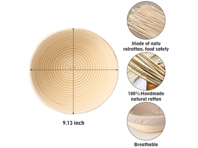Gärkorb für Baguette-Pfannen, Pizzateigschalen mit Deckel