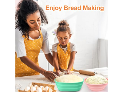 Gärkorb Plastik Rattan Brotset Starter Behälter Fermentation Blau