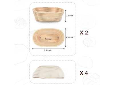 Gärkorb Set für Hobbybäcker Sauerteigbrot Großhandel Benneton