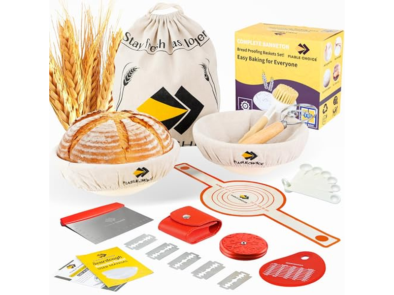 Gärkorb Set aus 2 runden und ovalen 3 Stück Brot Gärkorb 5 Stück heißer Verkauf