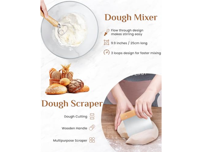 Gärkörbe für Sauerteig Rattan Brotkorb mit Kuppel Teiggärung