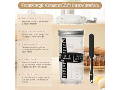 Rattan Brotkorb mit Deckel und Einsatz Sauerteigwerkzeug Gärung