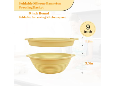 Runde Brotkorb-Handwerks-Körbe mit Futtern Gärkörbe für Backen Ringform